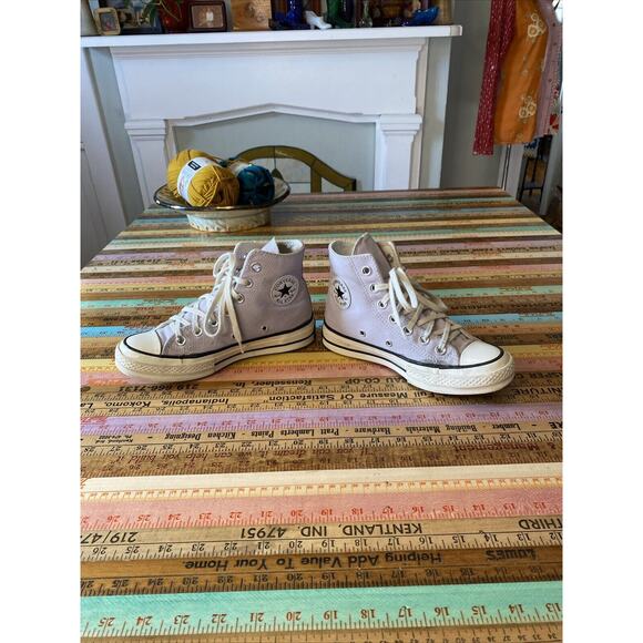 Converse W 5 M 3 Chuck Taylor All Star High Top Lilac Purple Special Edition Vtg - Picture 6 of 13